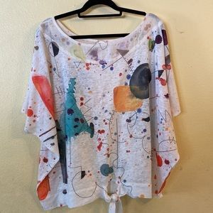 Et Lois XL Art To Wear Top multicolor Paint splatter